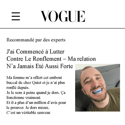 L’embout buccal anti-ronflement silencieux – Taille universelle