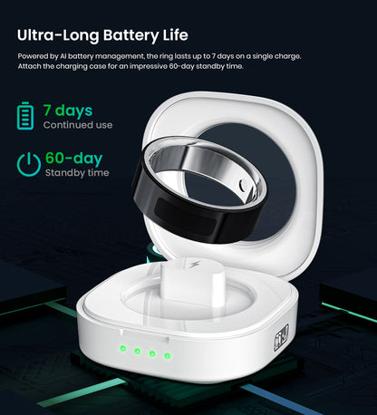 Ora Smart Ring  with a vibration feature and a touch screen