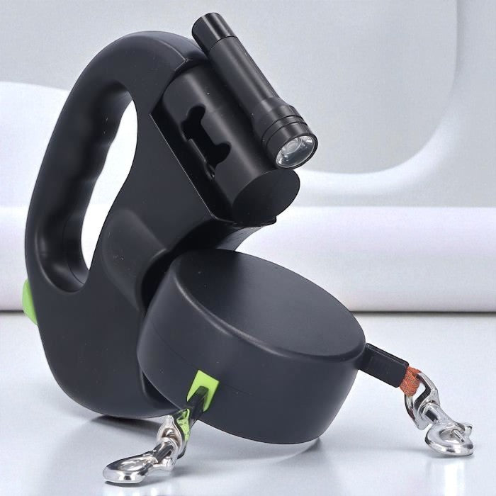 Zesto DuoFlex™ – Retractable Double Leash with Built-in LED Light