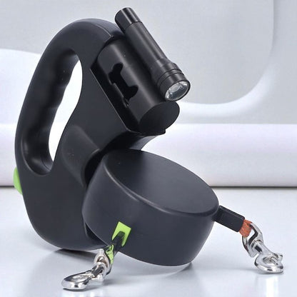 Zesto DuoFlex™ – Retractable Double Leash with Built-in LED Light